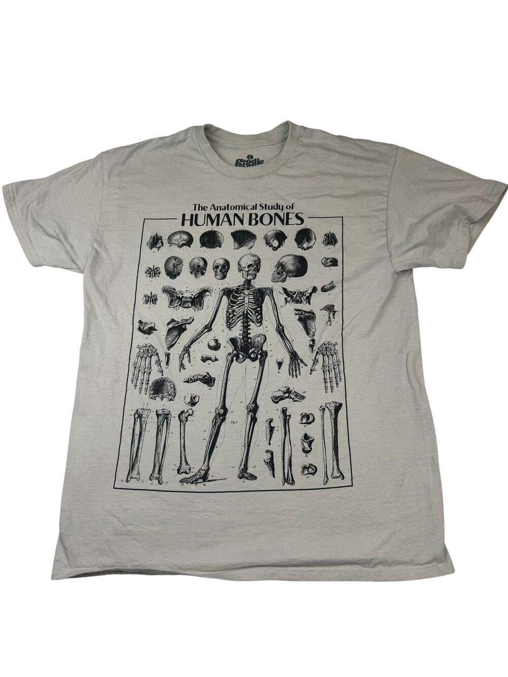 Goodie Two Sleeves Human Bones Anatomy Tee Size L